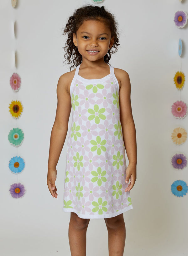 Tank Dress | Violet + Lime Flowers