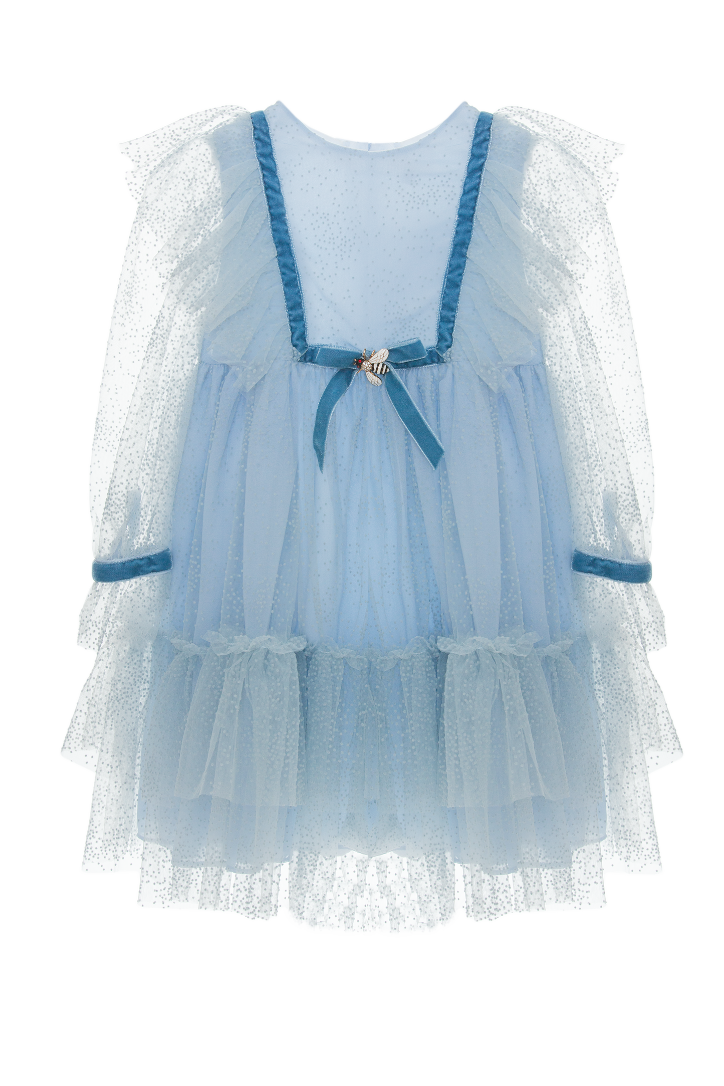 Blue Dot Tulle Dress
