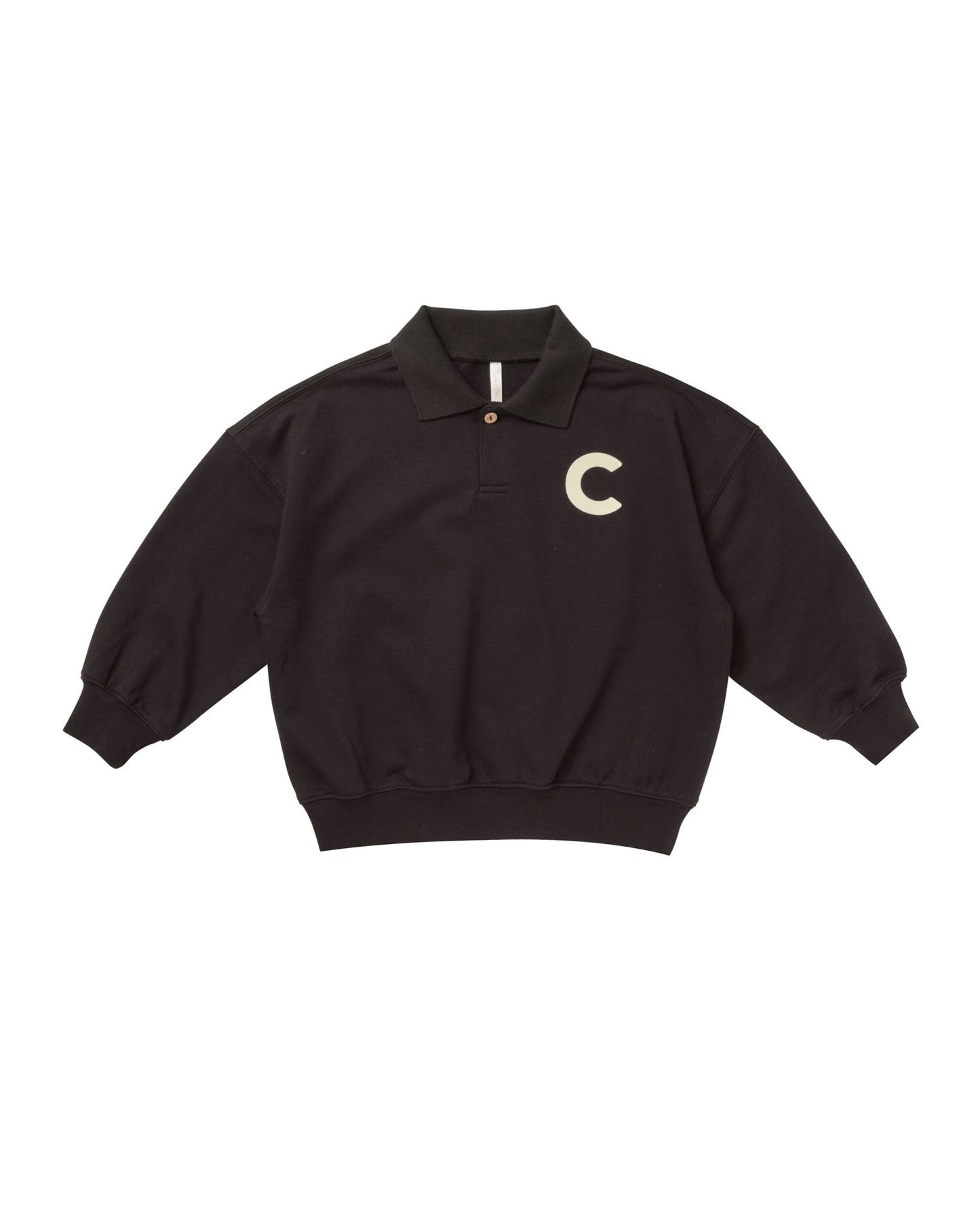 Collared Sweatshirt || Black