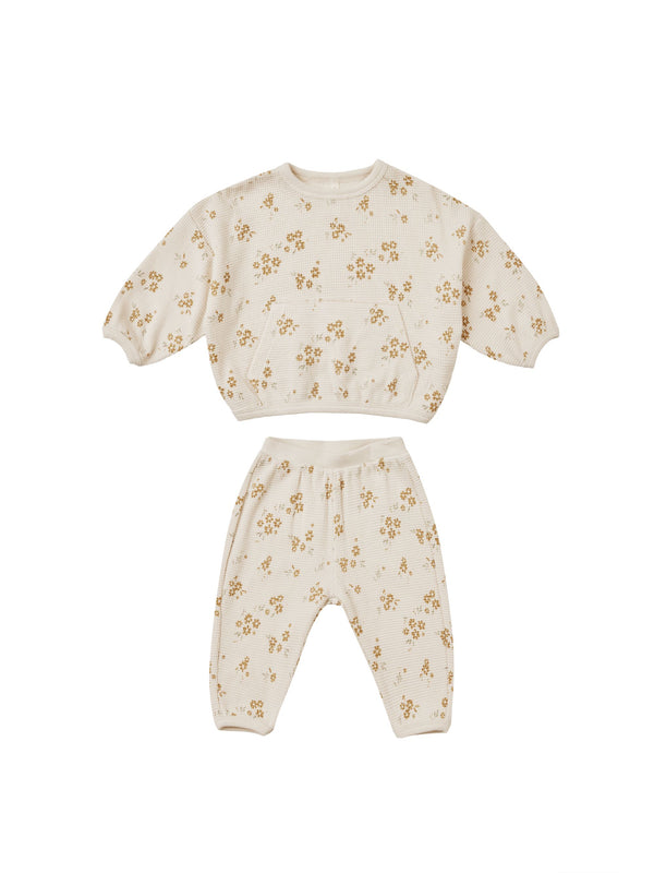 Waffle Slouch Set | Honey Flower