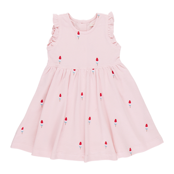 Girls Kelsey Dress | Pink Rocket Pop Embroidery