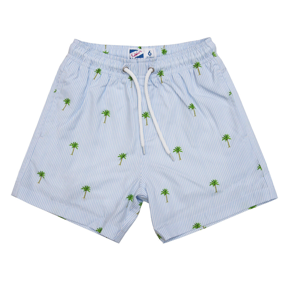 Boys Swim Trunk | Palm Stripes