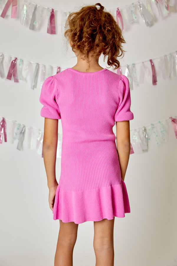 LS Pink Sweater Dress