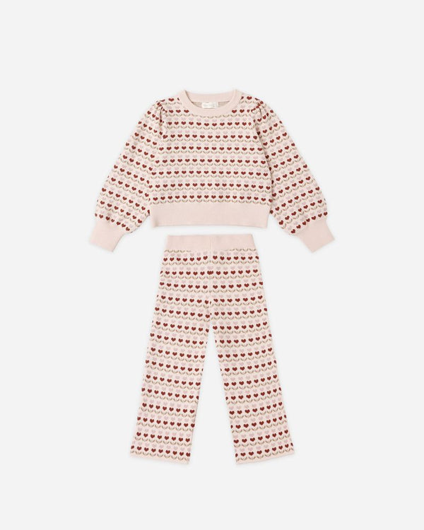 JACQUARD KNIT SET || RUBY HEARTS