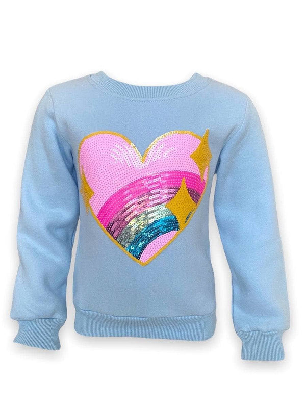 Rainbow Sparkle Heart Sweatshirt