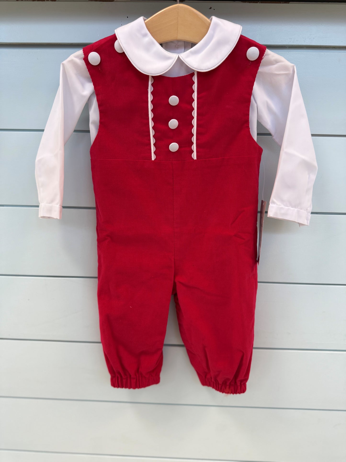 Boy's Red Corduroy Longall