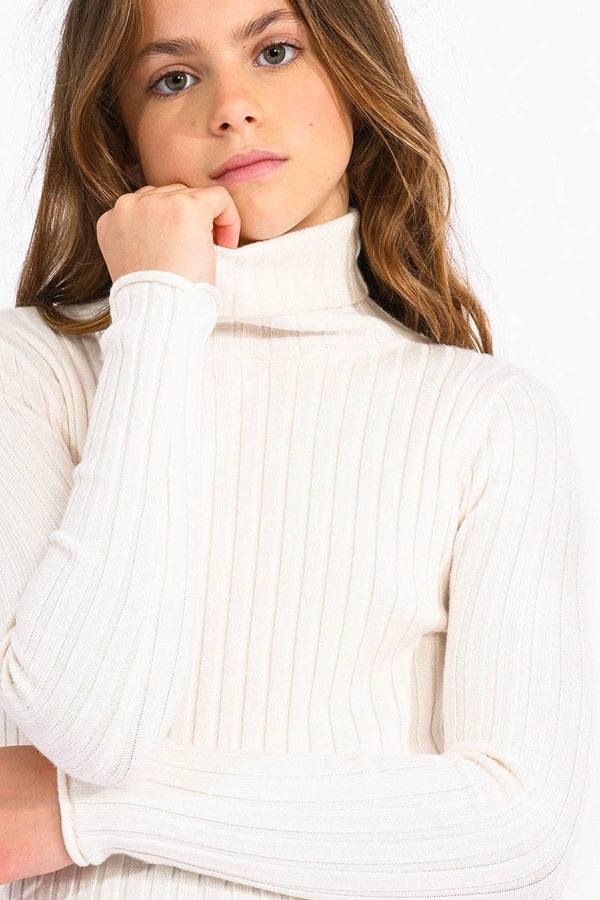 Ribbed Turtleneck Sweater |Off White
