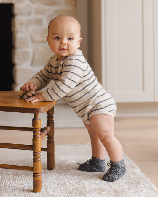 Riggens Romper | Indigo Stripe