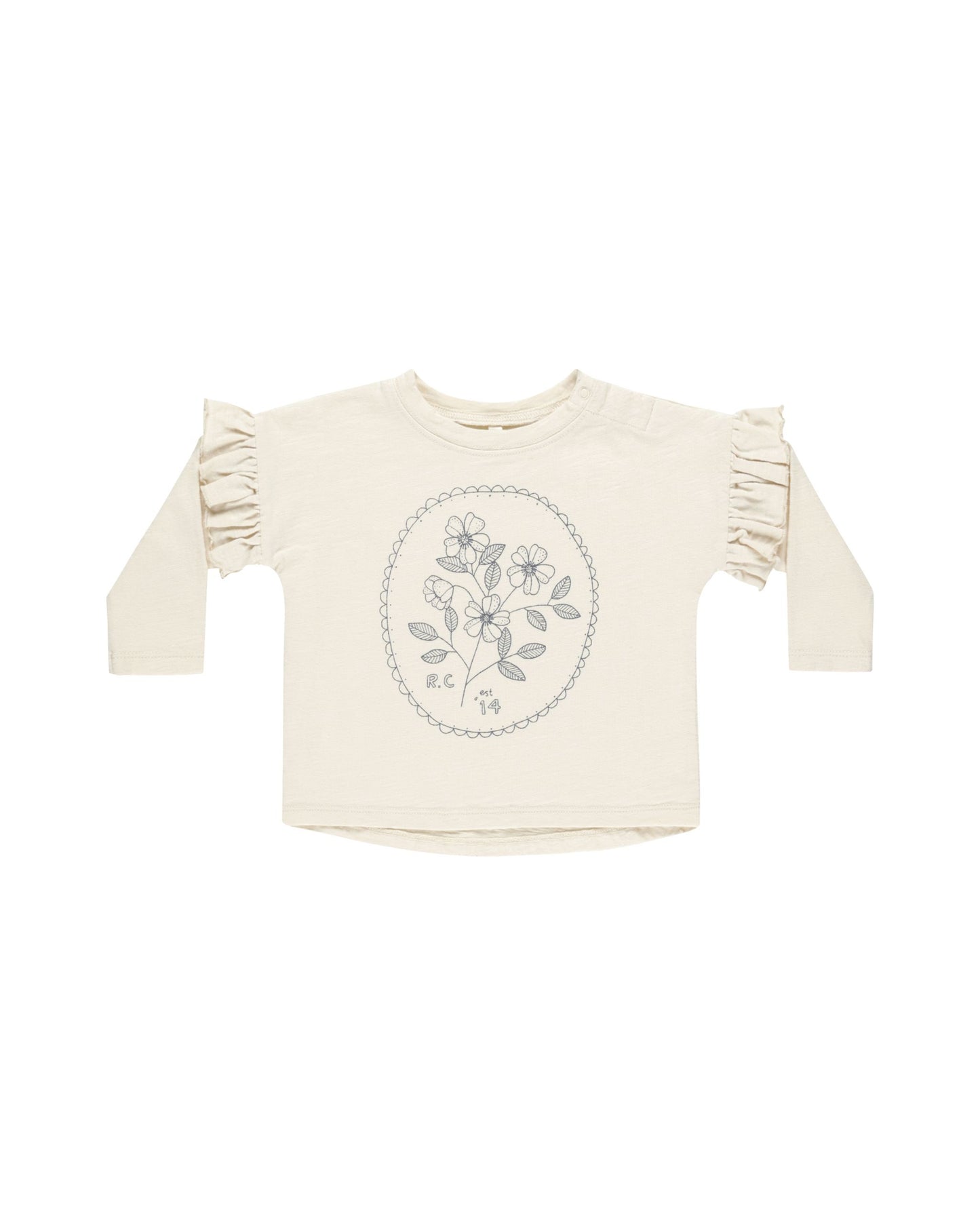 RUFFLE LONG SLEEVE TEE | WILDFLOWER