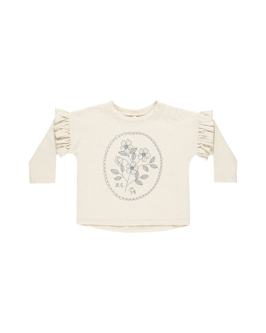 RUFFLE LONG SLEEVE TEE | WILDFLOWER