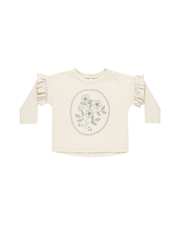 RUFFLE LONG SLEEVE TEE | WILDFLOWER