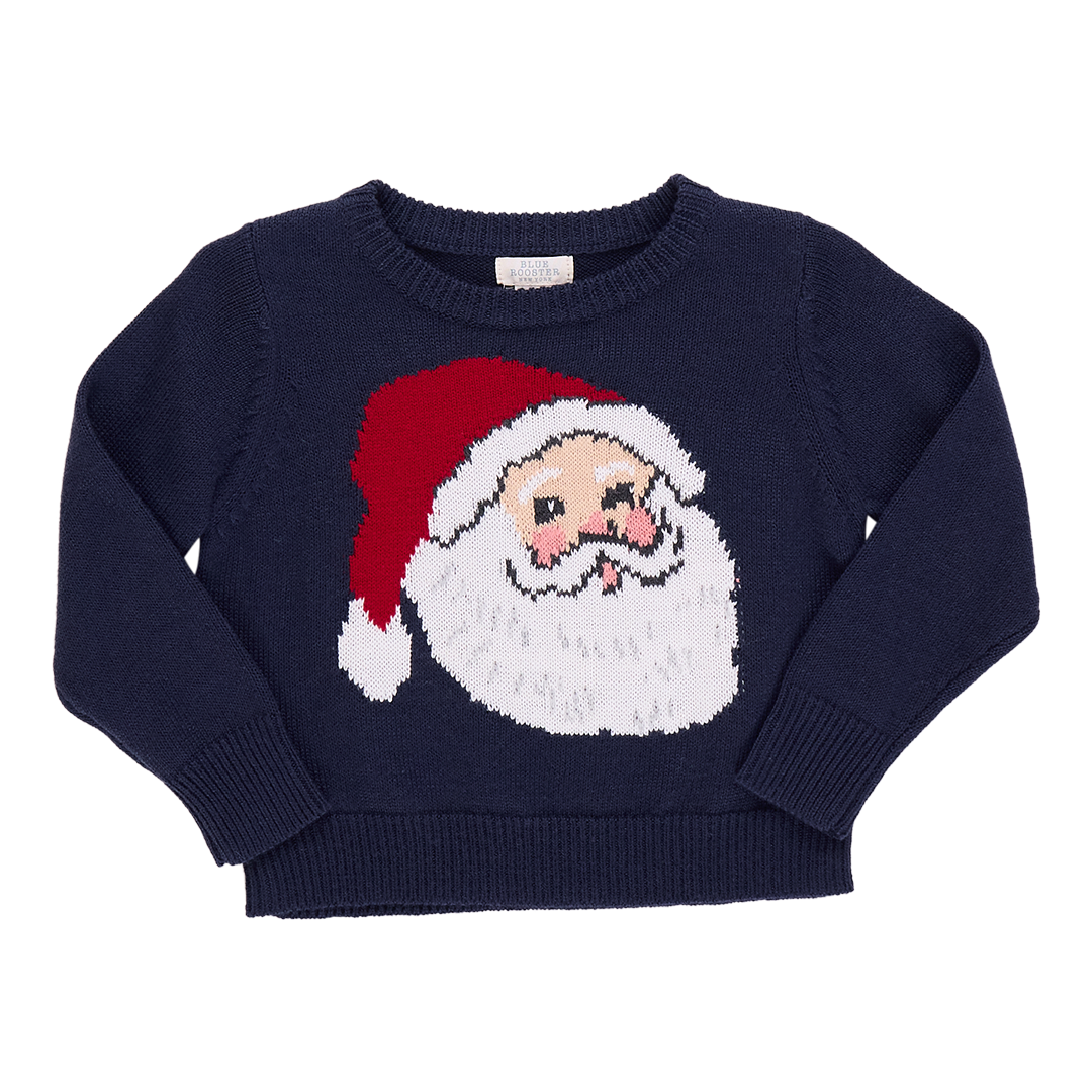 Boys Oliver Sweater | Navy Santa