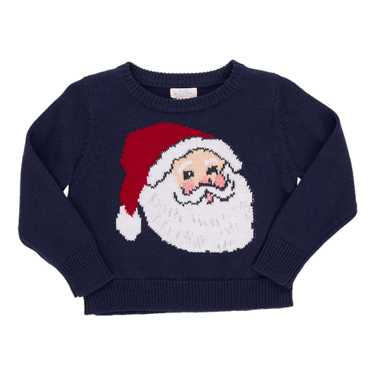 Boys Oliver Sweater | Navy Santa