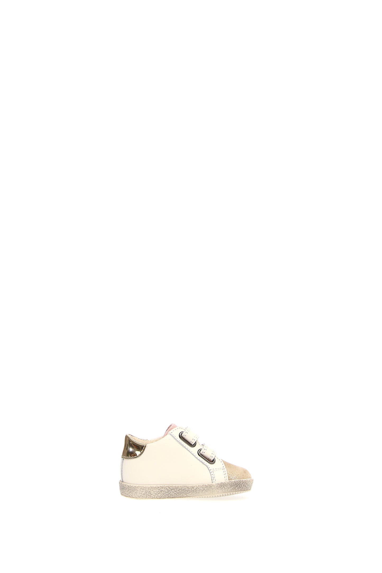 Falcotto Girls Ivory & Glitter Leather Trainers