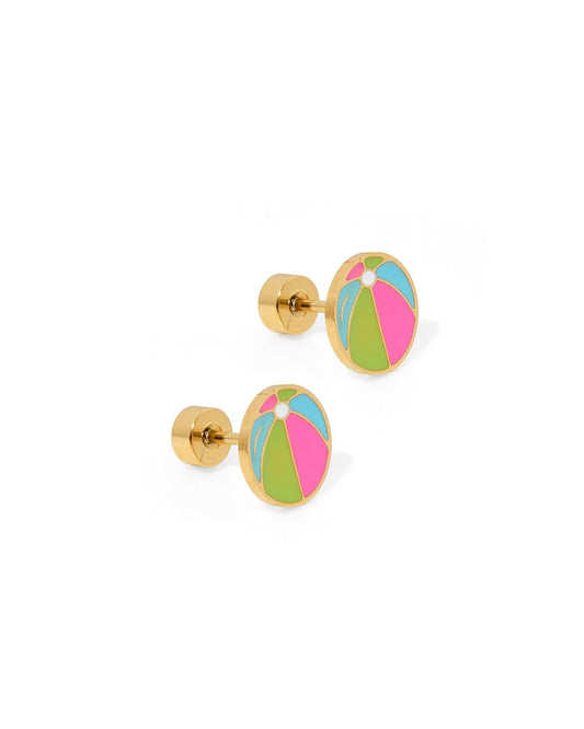 Screwback Stud Earrings | Beach Ball