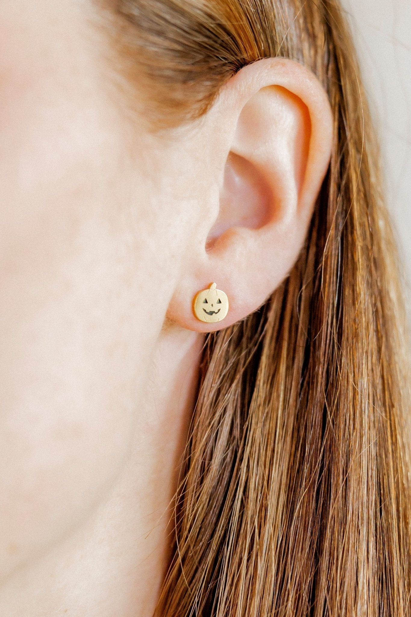 Screwback Stud Earrings - Jack-O'-Lantern