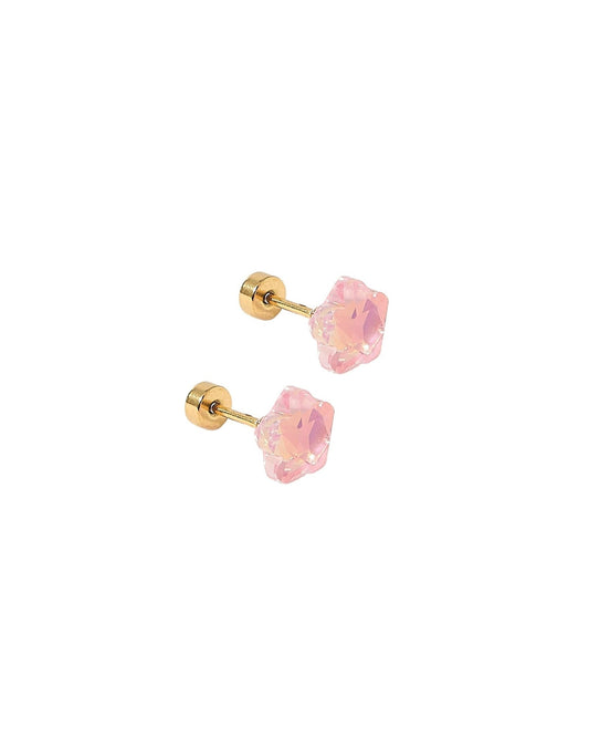 Screwback Stud Earrings Lux | Candy Star Bubblegum Pink