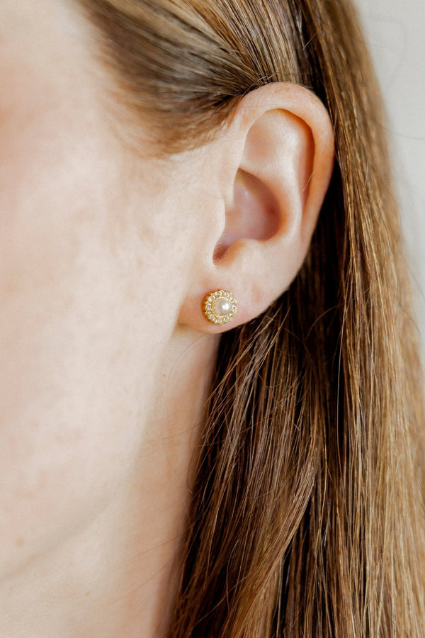 Screwback Stud Earrings - Margaret Pearl