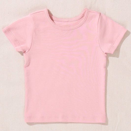 Short Sleeve Seesaw Rib T-Shirt | Pink