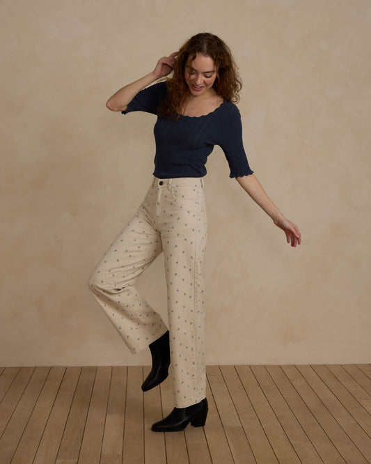 STRAIGHT LEG PANT | BLUE DAISY