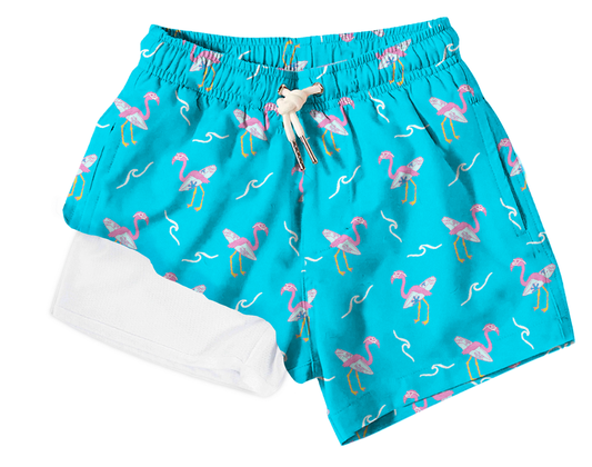 Boys Swim Trunk | Surfing Flamingo