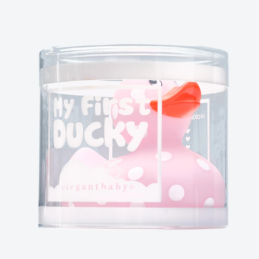 Polka Dot Rubber Duckie | Pink