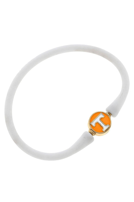 Tennessee Volunteers Enamel Silicone Bali Bracelet | White