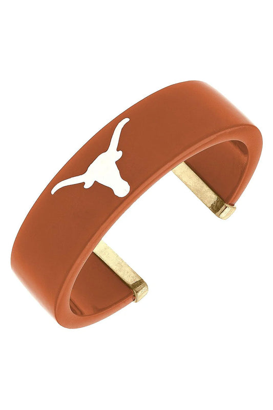 Texas Longhorns Resin Logo Cuff Bracelet | Burnt Orange