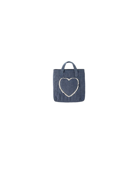 QUILTED TOTE BAG || INDIGO DENIM