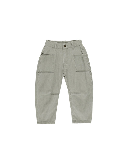 BARREL PANT || WASHED LAUREL