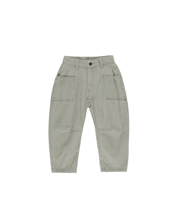 BARREL PANT || WASHED LAUREL