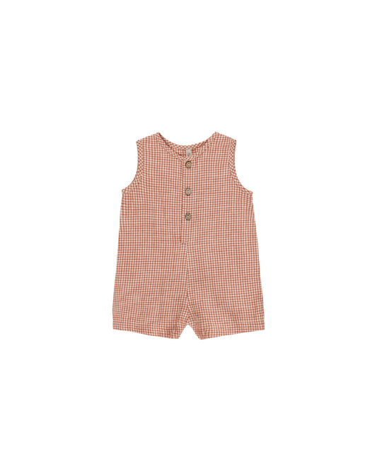 MAVERICK ROMPER || POPPY GINGHAM