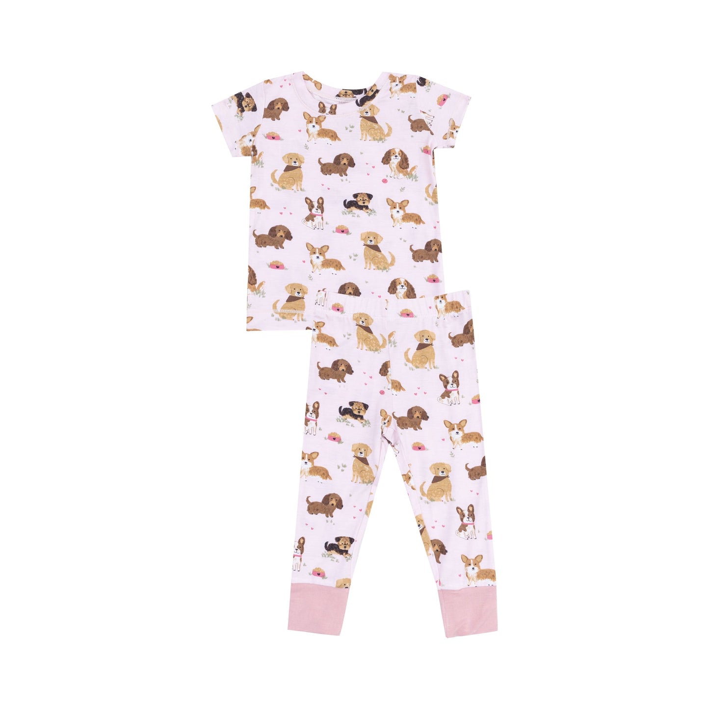 SS Loungewear Set | Best Friend Dogs Pink