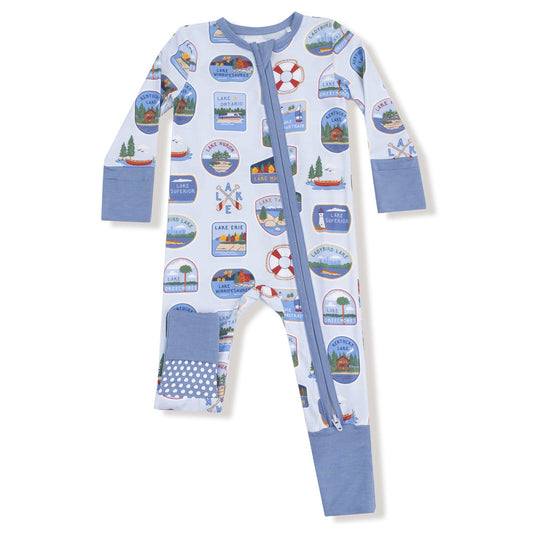 Lake Stickers | 2 Way Zipper Romper