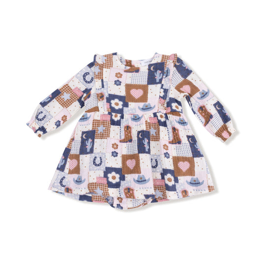 Ruffle Long Sleeve Bubble with Skirt | Patchwork Cowgirl