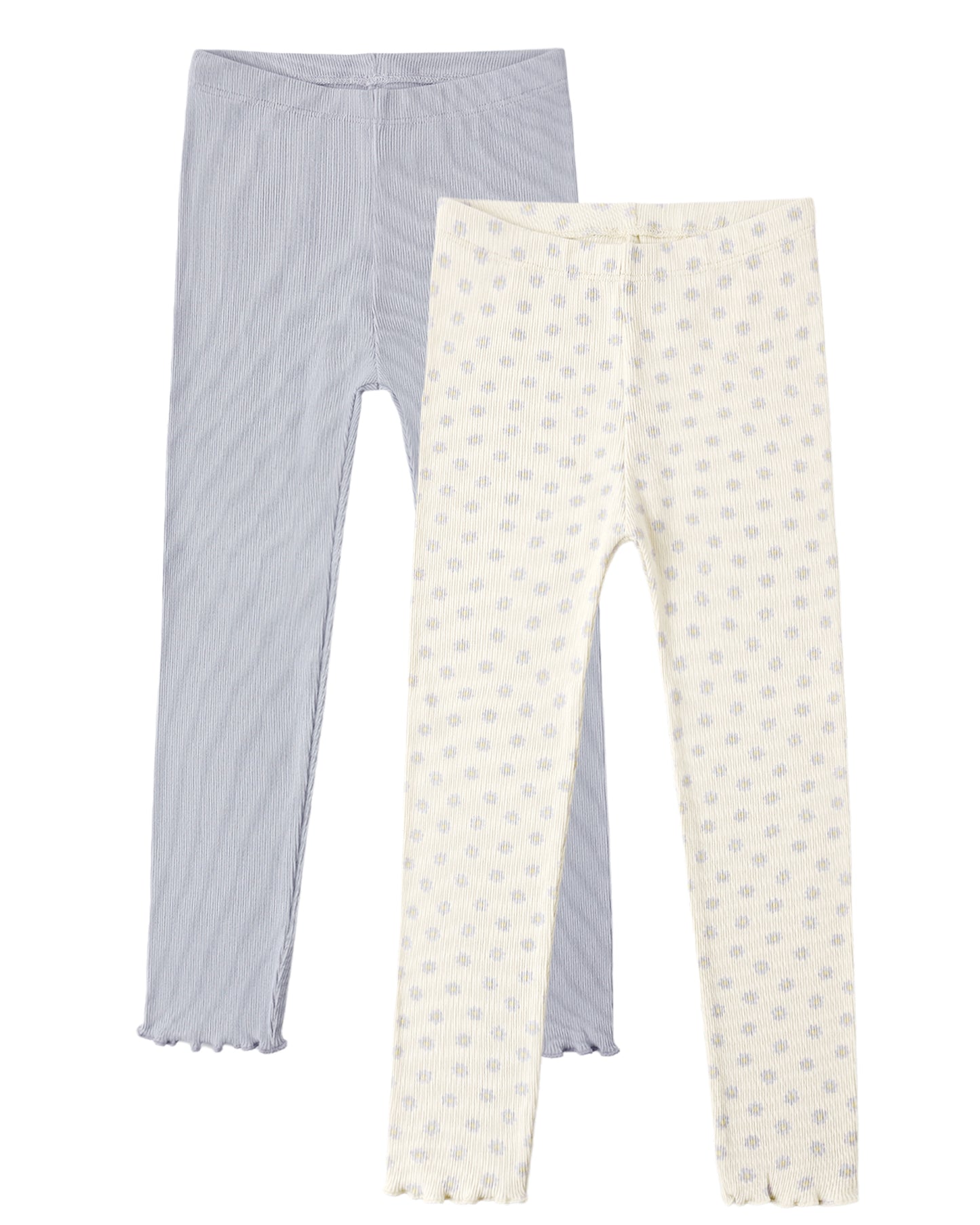 RIBBED LEGGING SET || NATURAL, PERIWINKLE