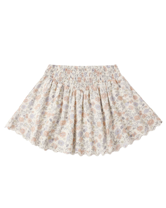 SMOCKED V MINI SKIRT || BLOOM