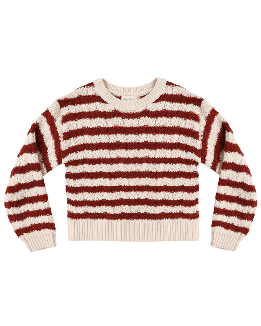 ASPEN SWEATER || RUBY STRIPE
