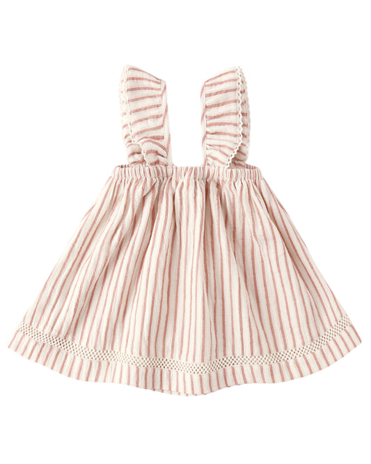 RUFFLE TANK DRESS || VINTAGE STRIPE