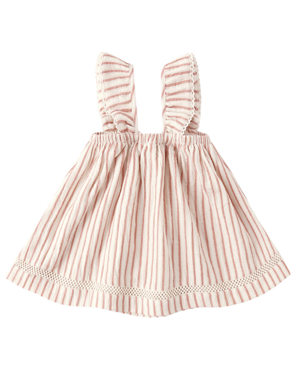 RUFFLE TANK DRESS || VINTAGE STRIPE