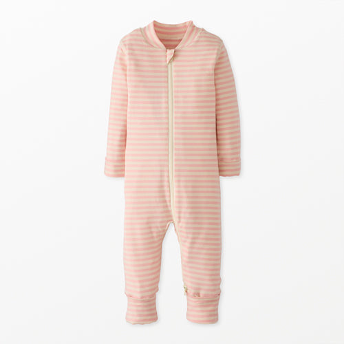 Baby Print 2-Way Zip Sleeper in HannaSoft | Blush Pink