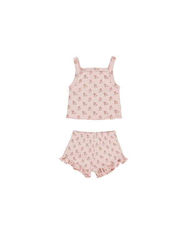 EVIE TANK + SHORTIE SET || ROSES