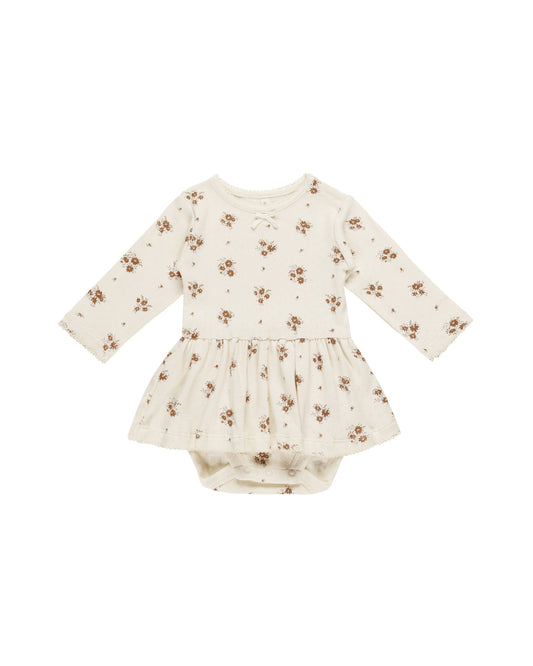 Pointelle Skirted Bodysuit | Autumn Flora