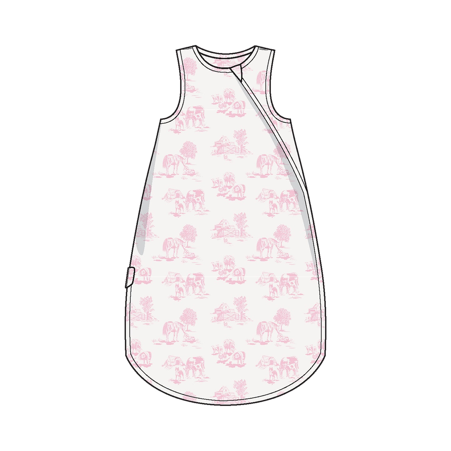 Sleep Bag | Farm Toile Pink