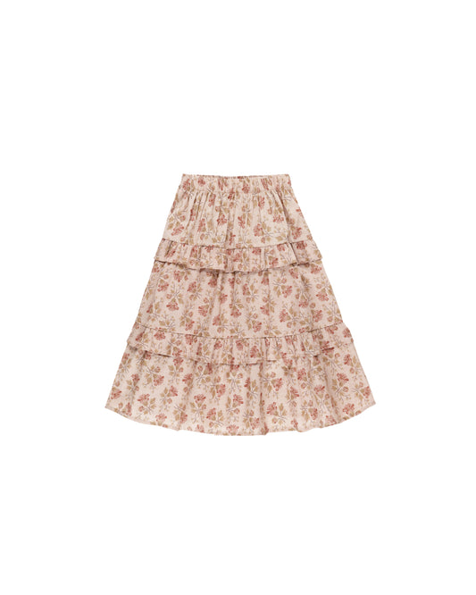 RUFFLED MIDI SKIRT || FRENCH GARDEN