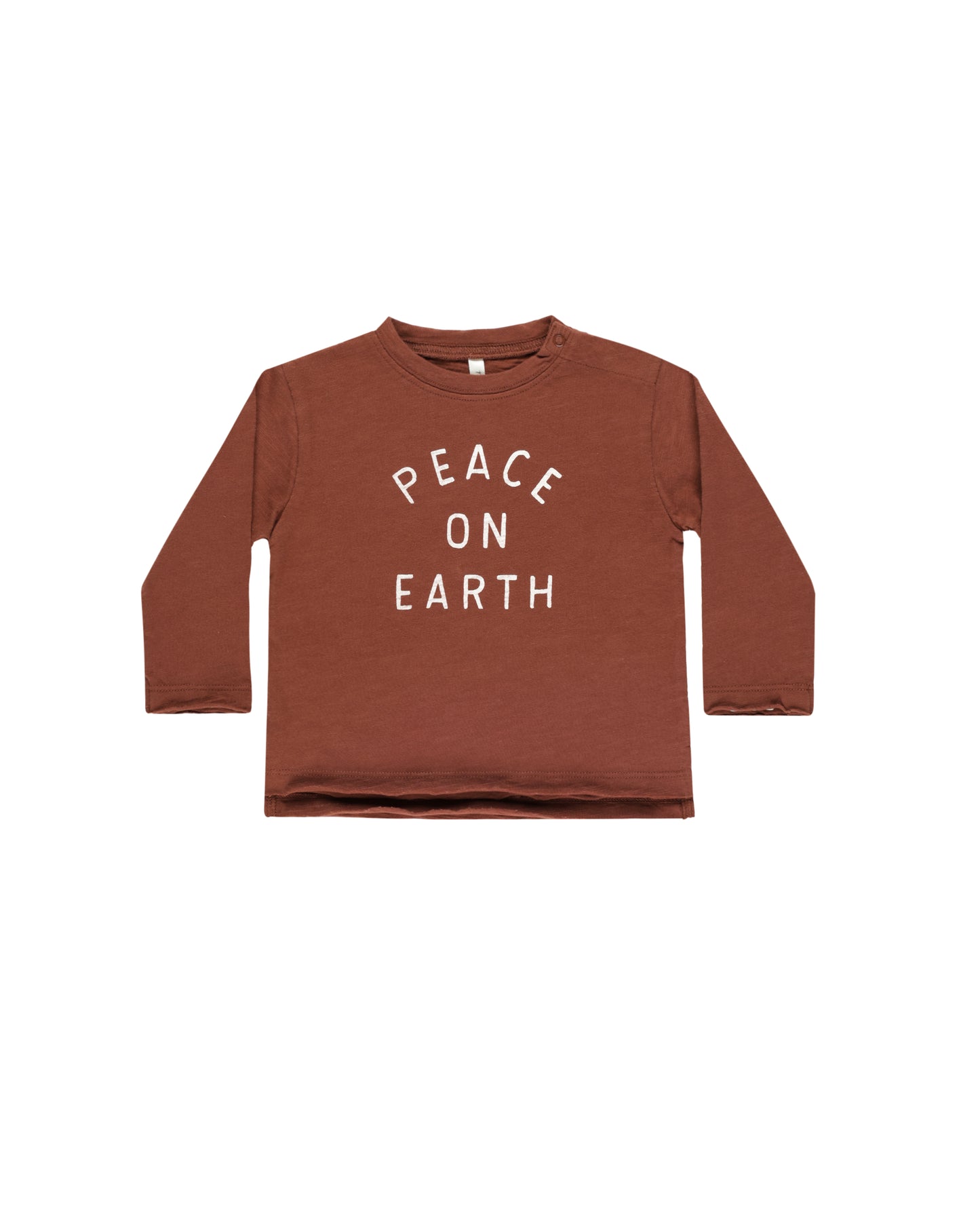 RAW EDGE LONG SLEEVE TEE || PEACE ON EARTH