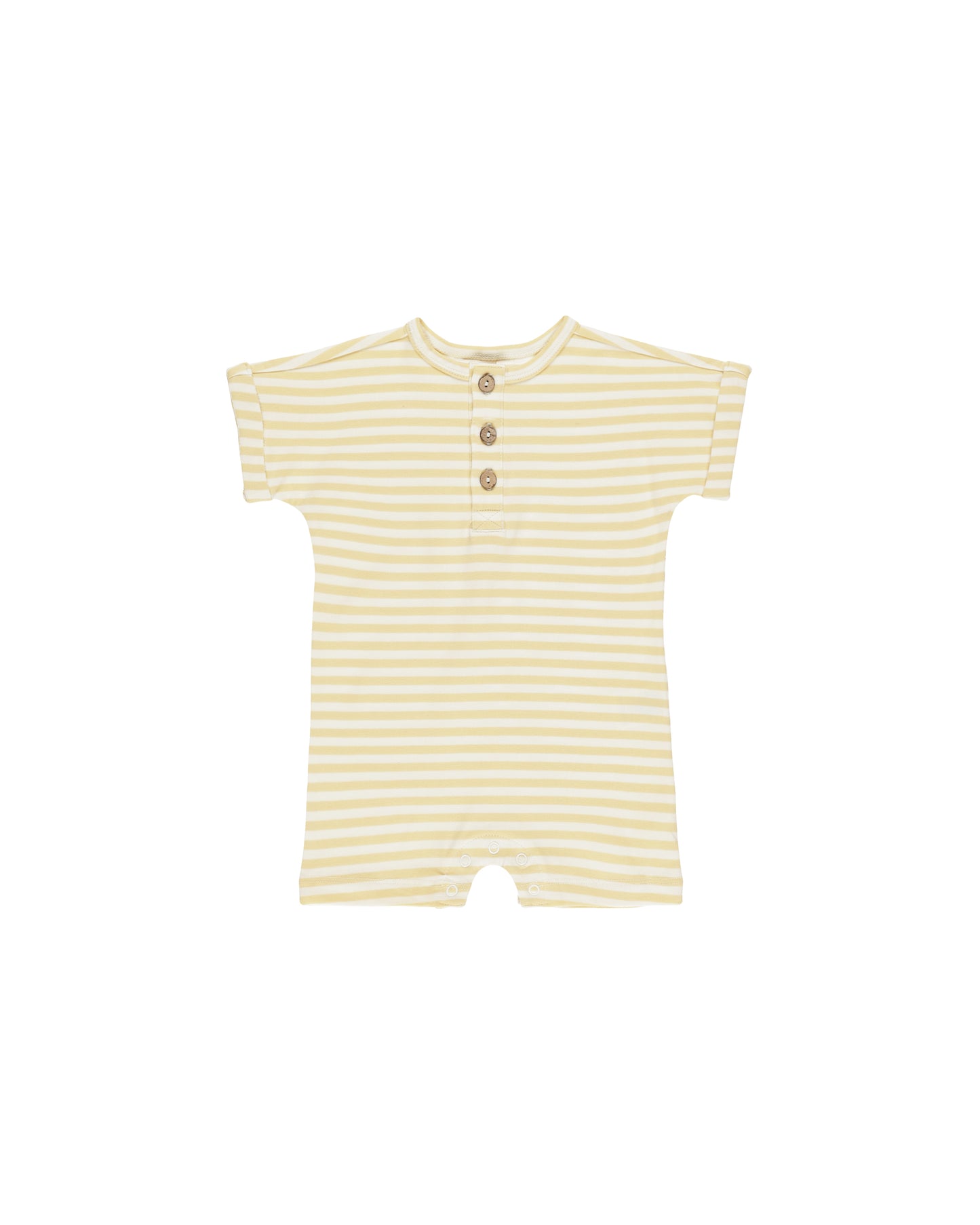 SHORT SLEEVE ONE-PIECE || YELLOW STRIPE