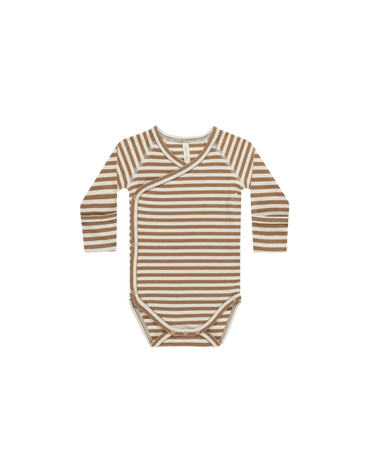 Side Snap Bodysuit | Cinnamon Stripe