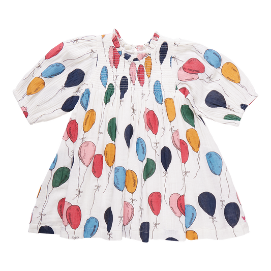 Girls Stevie Puff Sleeve Dress | Balloon Bunches