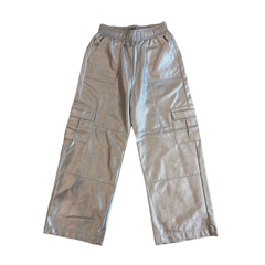 Metallic Cargo Pant | Silver